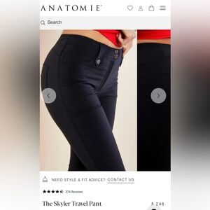Anatomie Black Straight Leg Pants for Effortless Style